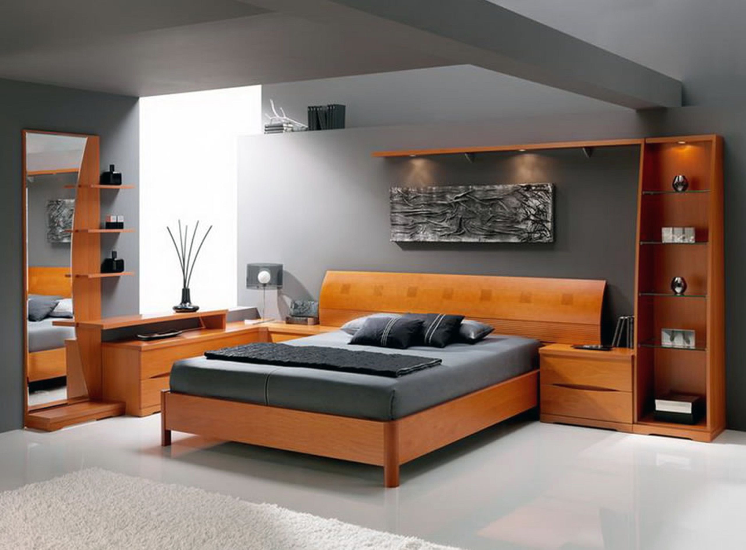 solid wood bed