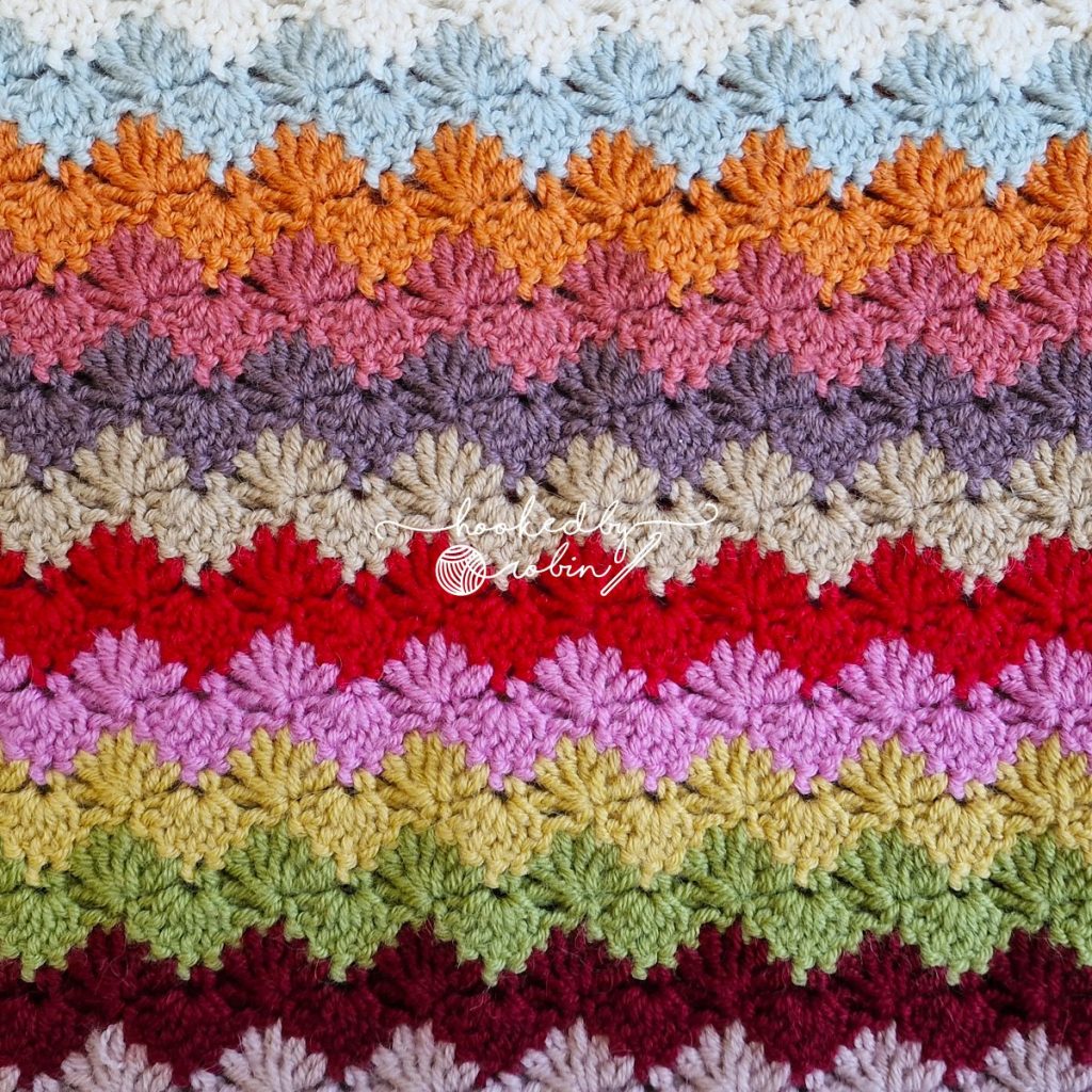 shell stitch crochet blanket