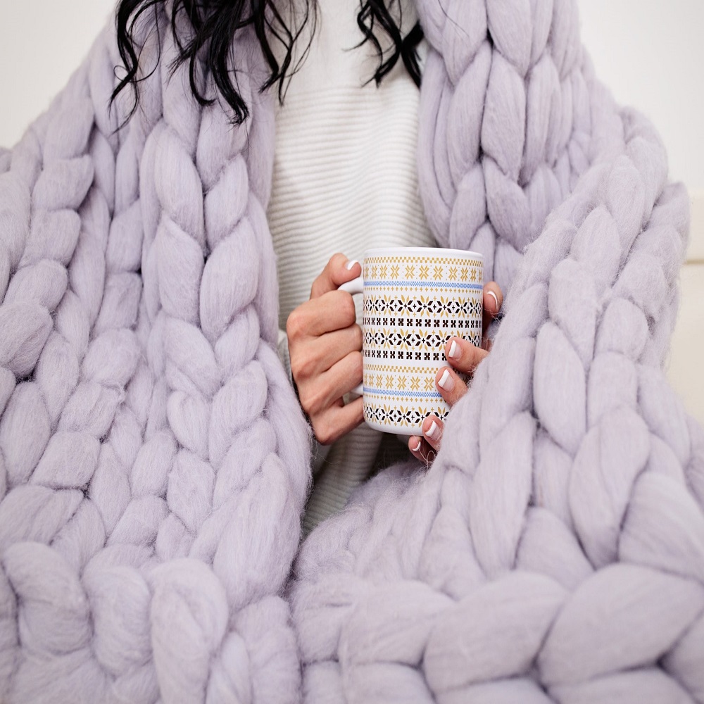 How to hand knit a chunky blanket