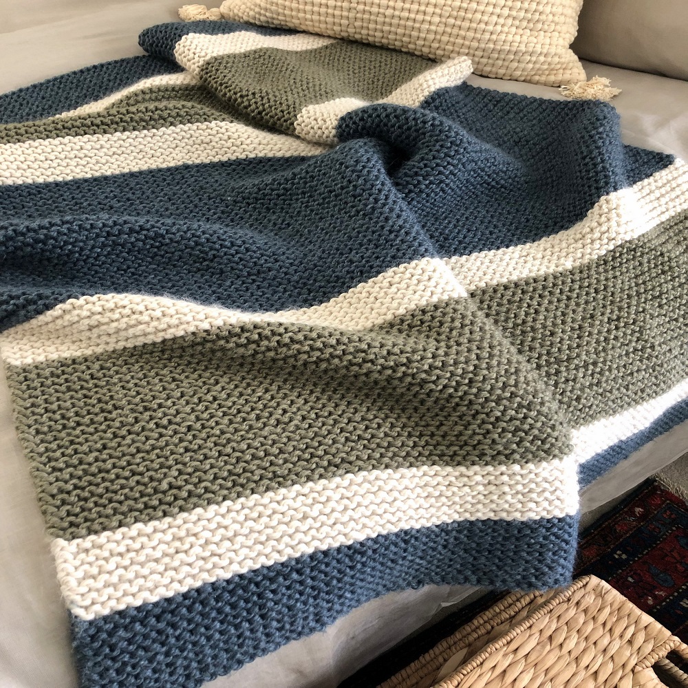 How to knit a blanket for beginners