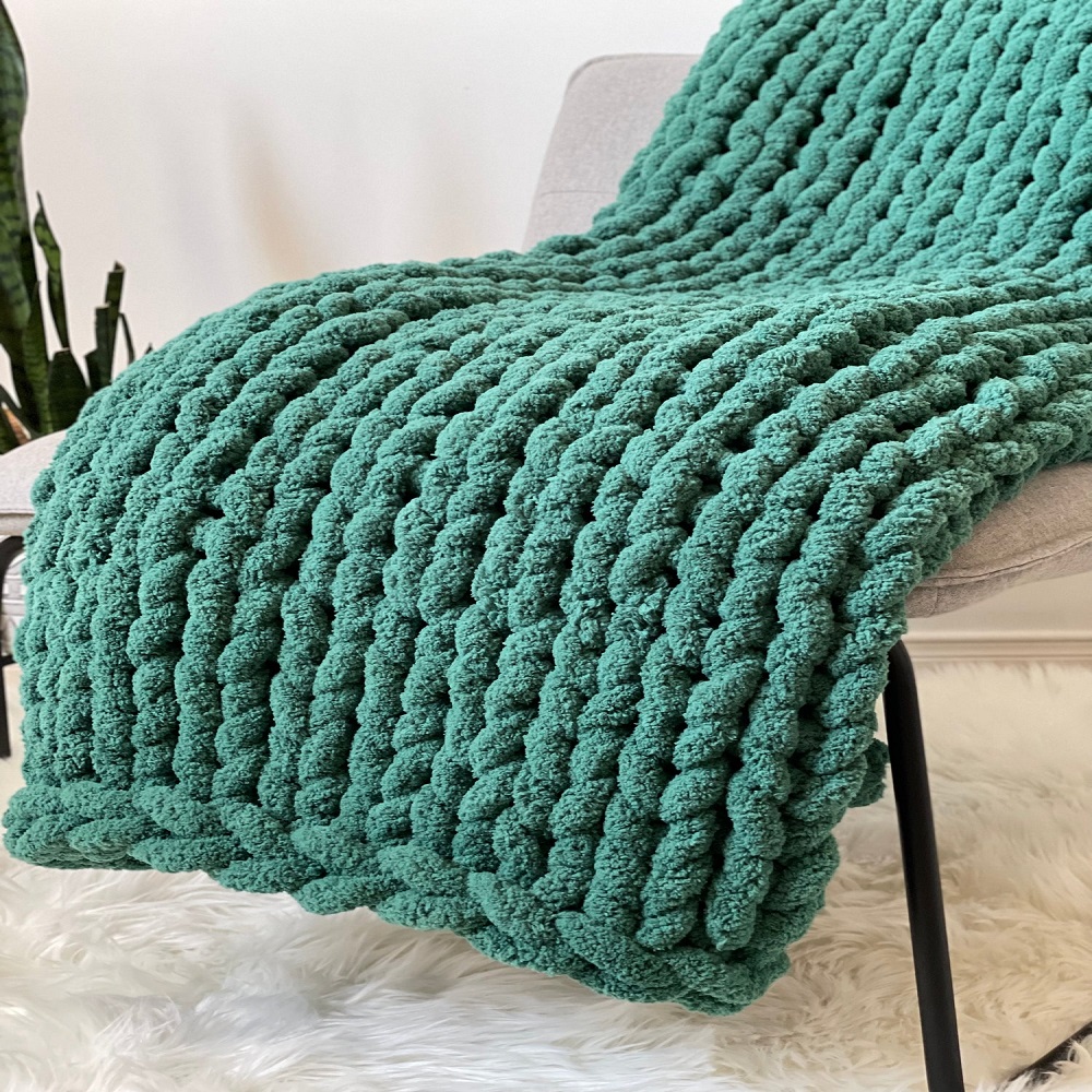 How to hand knit a chunky blanket