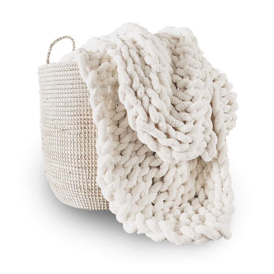 How to hand knit a chunky blanket