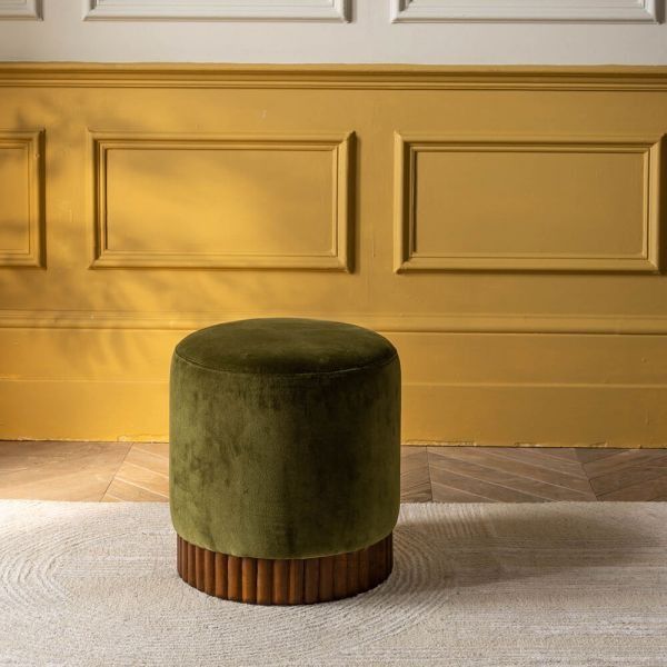 velvet storage ottoman