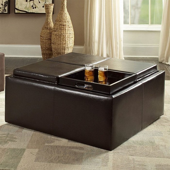 brown storage ottoman