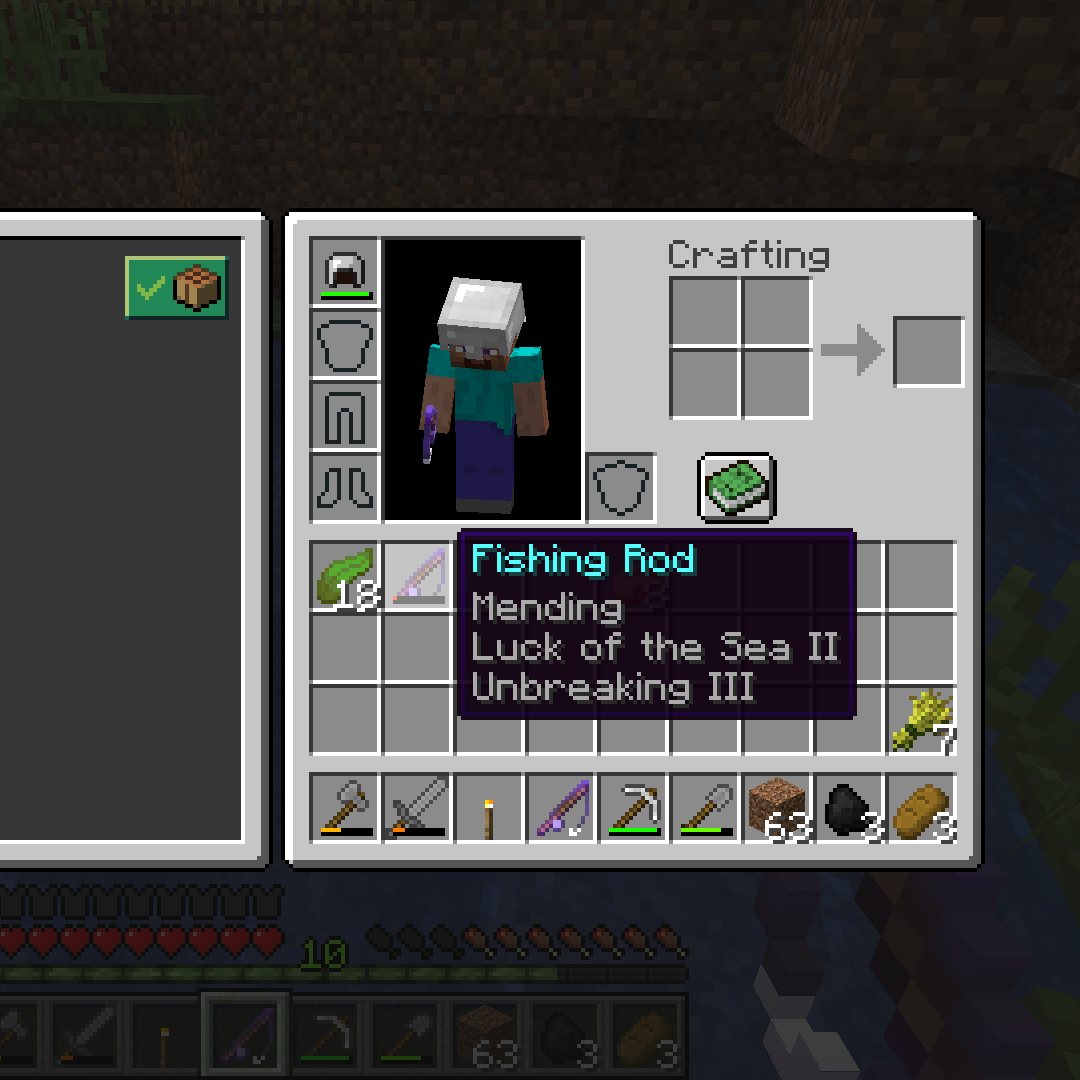 enchantments can be put on a fishing rod